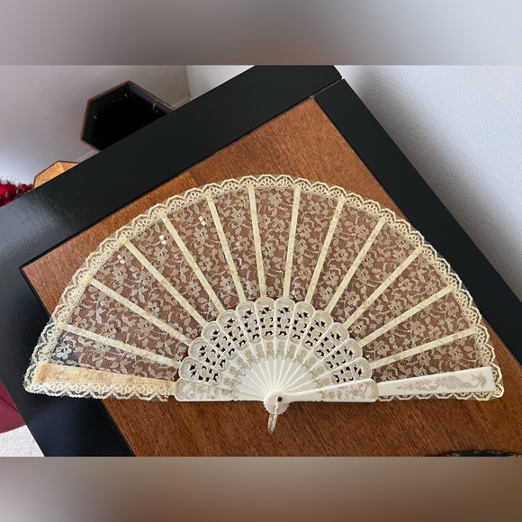 🪭Five 1970s Handheld Fans | WAYANG KULIT | Japanese/Taiwanese/Oriental Vintage - Picture 4 of 17